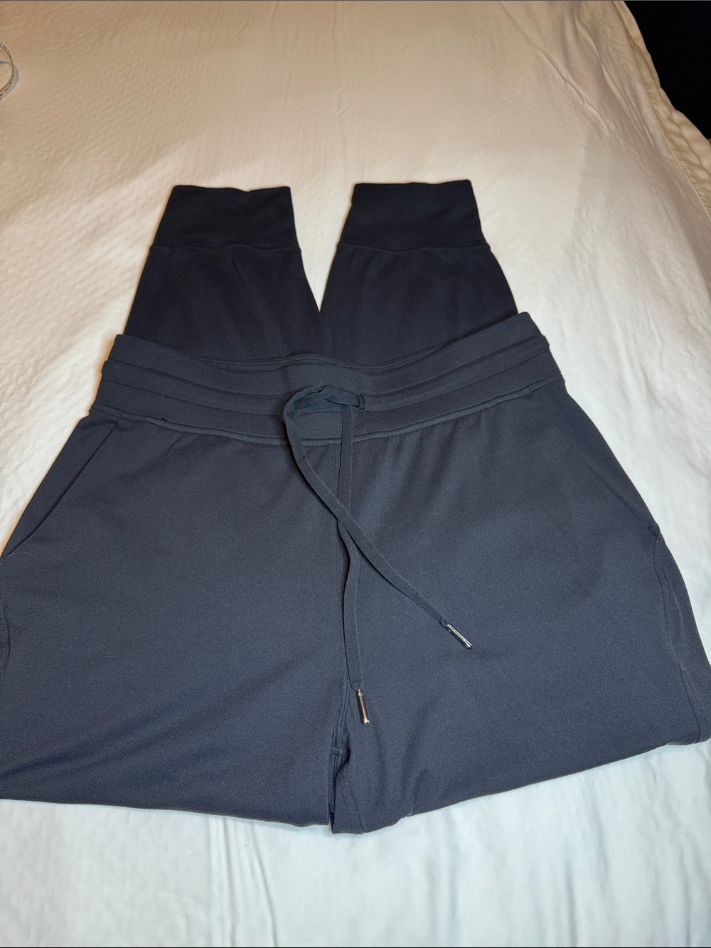 lululemon athletica Black Ribbed-Waist Track Joggers